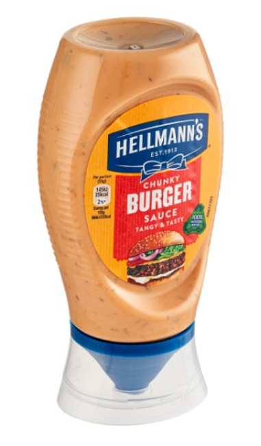 Hellmann's omáčka k mäsu Chunky burger 250 ml plast - Klas