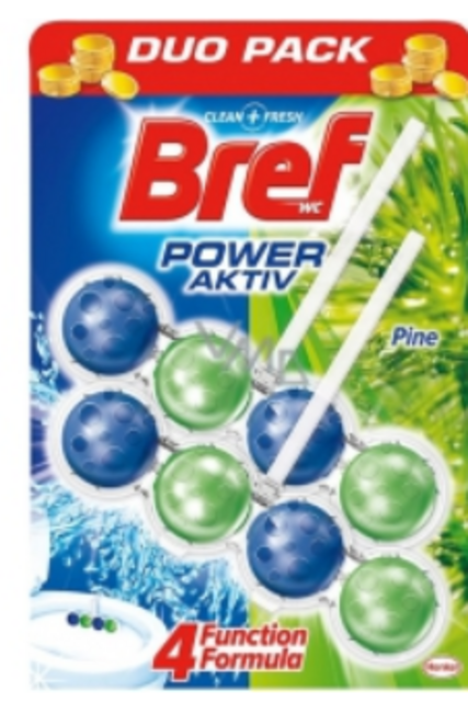 Bref Power Aktiv Pine tuhý, WC blok 2 x 50g - Klas