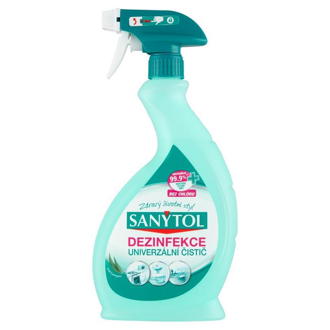 Sanytol Univerzálna dezinfekcia na všetky povrchy s vôňou eukalyptu v spreji 500 ml - Klas