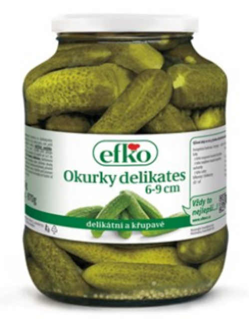 Efko Uhorky delikates 5-8 cm 670 g /PP 360 g/ - Klas