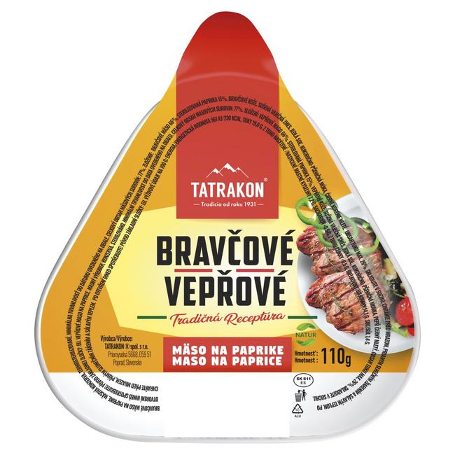Tatrakon Bravčové mäso na paprike 110 g - Klas