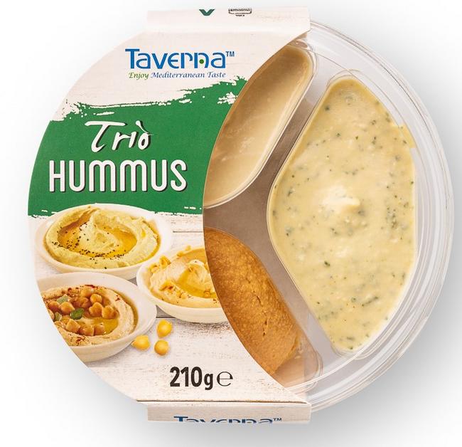 Taverna Hummus TRIO cícerová nátierka mix chutí 210 g - Klas