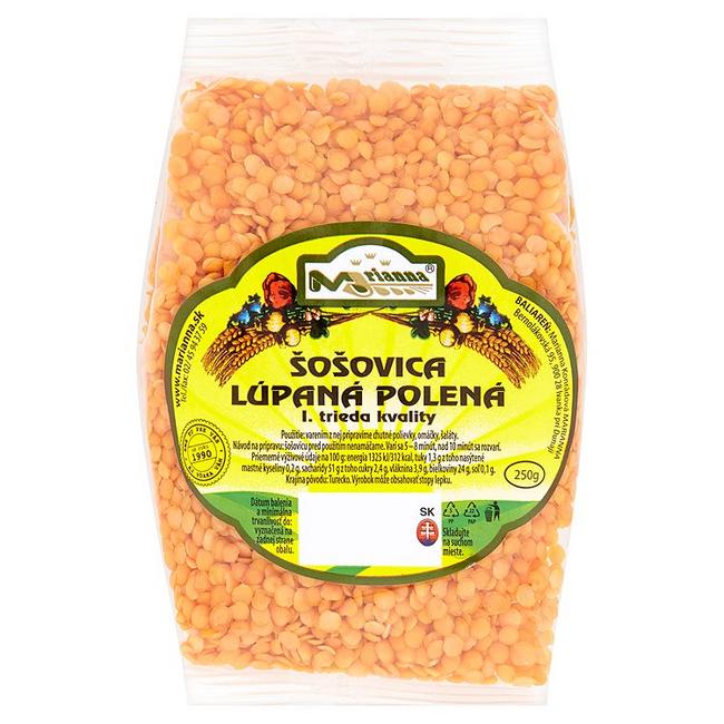 Marianna Šošovica lúpaná polená 250 g - Klas