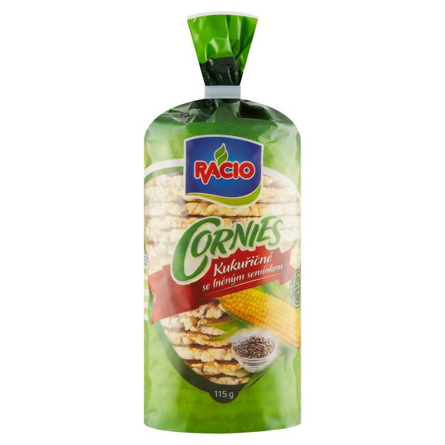 Racio Cornies kukuričné chlebíčky s ľanovým semienkom 115 g - Klas