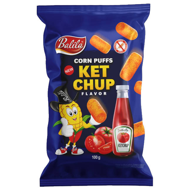 Balila Kukuričné chrumky s príchuťou kečup 100 g - Klas