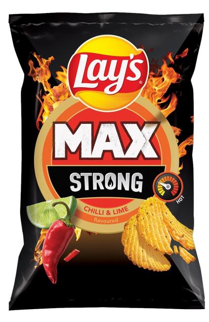 Lay´s Zemiakové Lupienky Max Strong s príchuťou Chill & Lime 120 g               - Klas