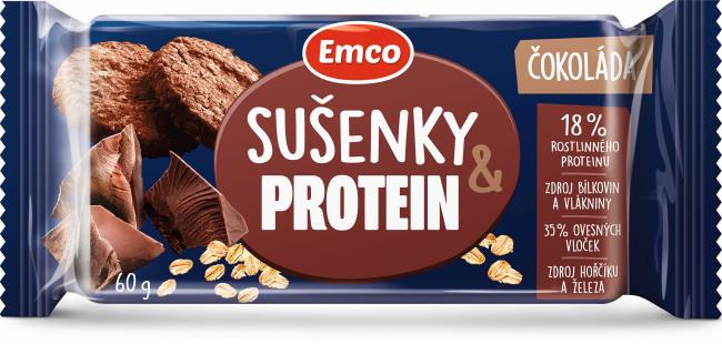 Emco Protein Ovsené sušienky čokoládové 60 g - Klas