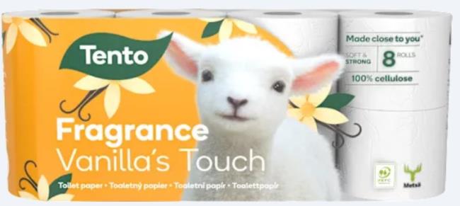 Tento Fragrance Vanilla toaletný papier 3-vrstvový 8 ks - Klas