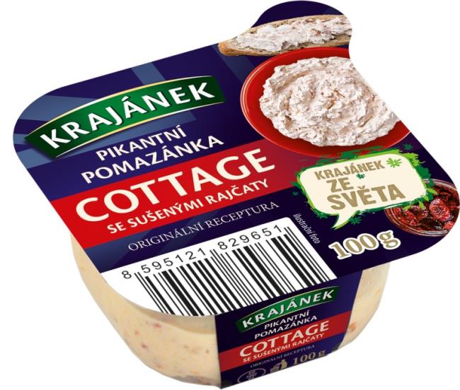Krajánek cottage pomazánka so sušenými pradajkami 100g - Klas