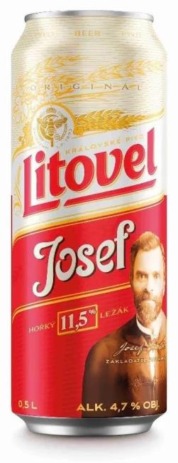 LITOVEL Josef 11,5°, hořký ležák 4,7% 0,5l plech - Klas