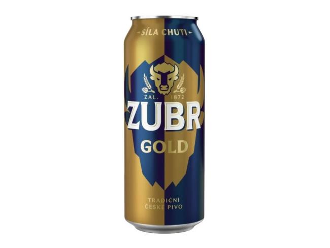 ZUBR Gold 11°světlé výčepní pivo 4,6% 0,5l plech - Klas