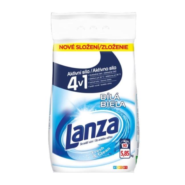 Lanza Fresh & Clean White prášok na pranie 90 praní 5,85 kg - Klas