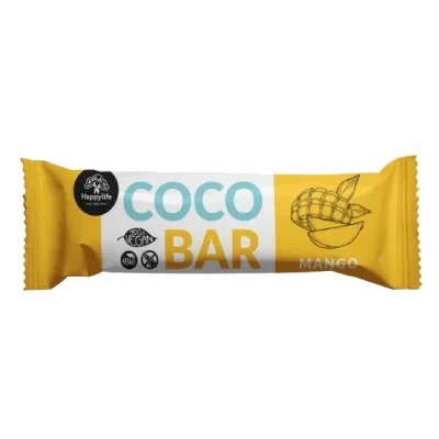 Happylife COCO BAR kokosová tyčinka s mangom BIO 40g - Klas