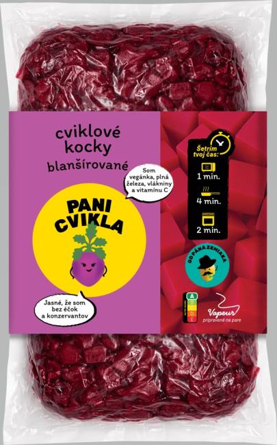 Cvikla blanšírované kocky 450 g    - Klas