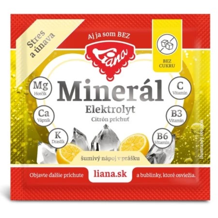 Liana Minerál Elektrolyt citrón šumivý nápoj 8 g - Klas