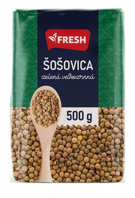 FRESH šošovica zelená veľkozrnná 500g - Klas