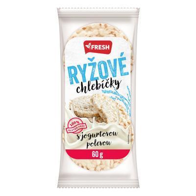 FRESH chlebík ryžový polomáčaný jogurtová poleva 60 g - Klas