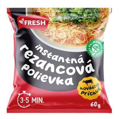 FRESH Instantná rezancová polievka s hovädzou príchuťou 60 g - Klas