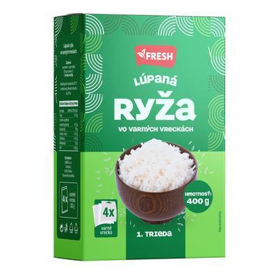 FRESH Ryža dlhozrnná lúpaná vo varných vreckách 400 g - Klas